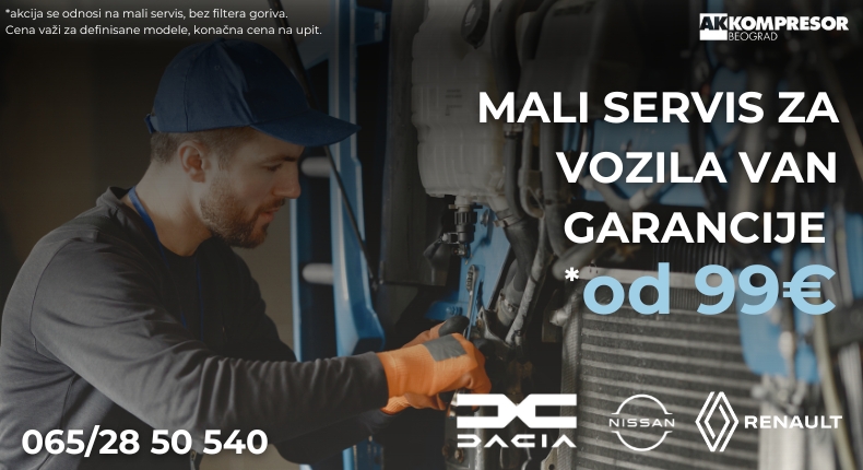 MALI SERVIS ZA VOZILA VAN GARANCIJE