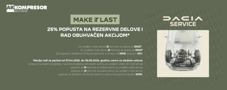 POPUST 25% NA DELOVE I RAD 