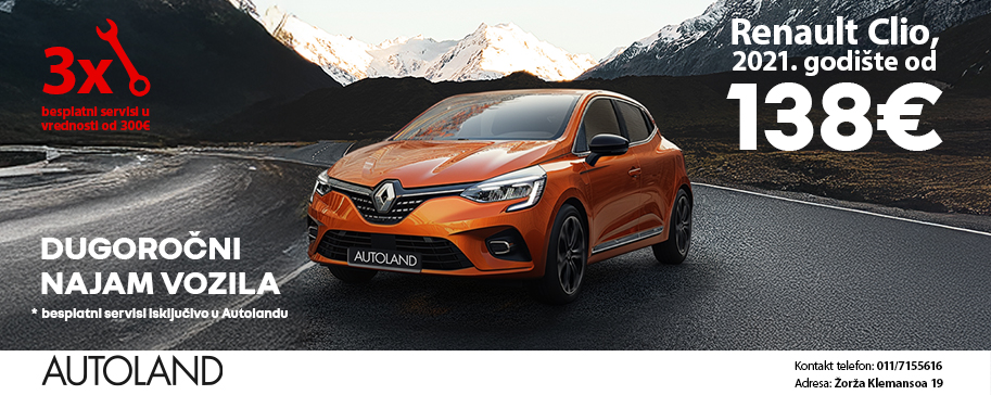 Dugoročni najam vozila Clio