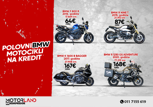 polovni BMW motocikli na kredit
