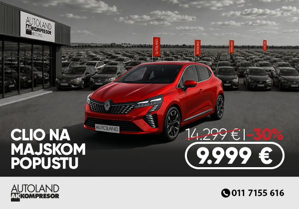 AUTOLAND clio na majskom popustu