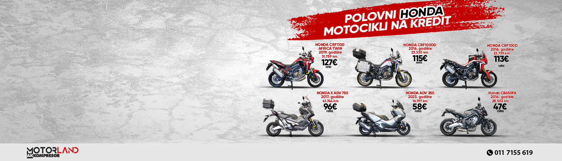 POLOVNI HONDA MOTOCIKLI 